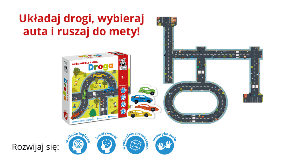 Droga. Duże puzzle - gra dla dzieci od 3 roku życia